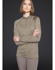 Mountain Horse bluzka z polarem Tate Tech, taupe
